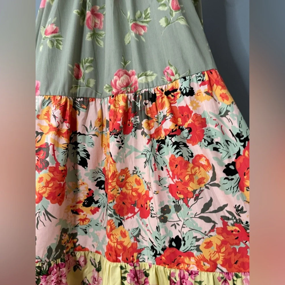 105 • ON SALE!...Emilia Botanical Maxi Dress | French Country Floral Tiered Maxi - Picture 7 of 11